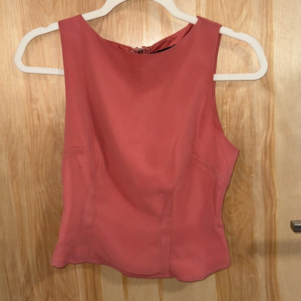 Pretty Little Things Blush Rose Chiffon Boat Neck Top Size 4